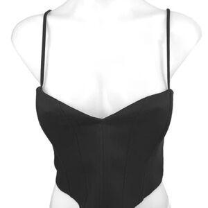 Zara Black Spaghetti Strap Corset Top